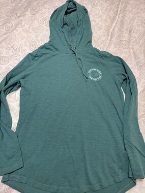 Vineyard Vines Teal Green Long Sleeve Hoodie Tee